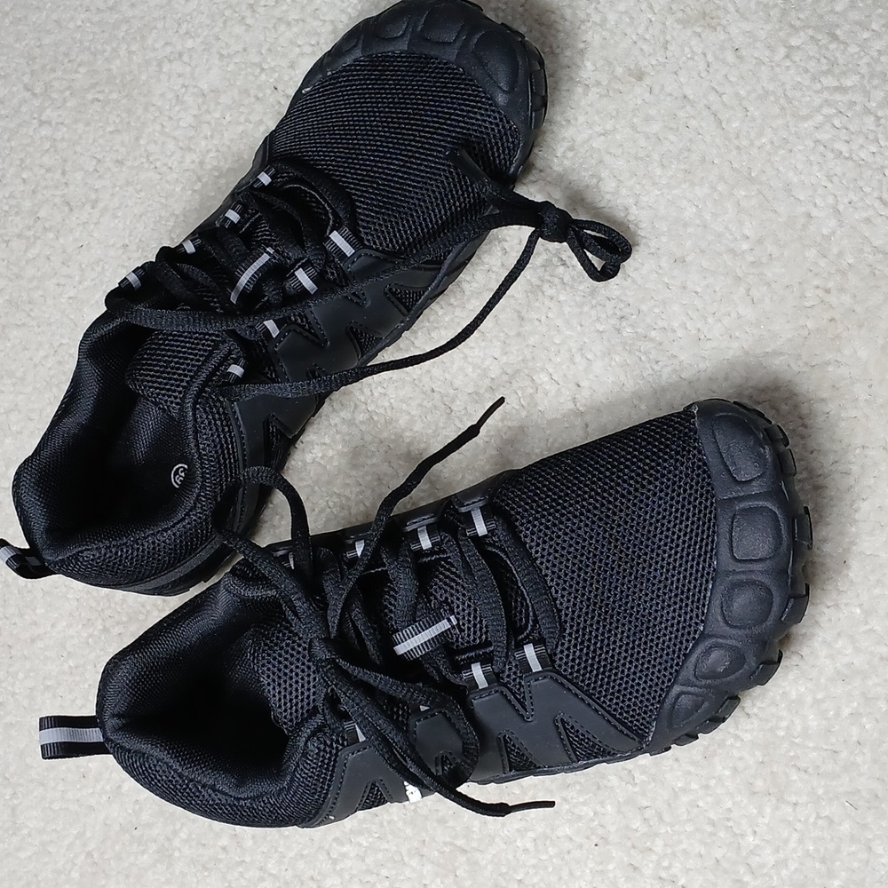 Weweya mens black mesh and rubber sneakers.  NWOT. Size 6.5